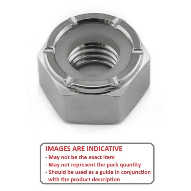 1040788 | NT022C-NI-AL (10 Pcs) --- Hexagonal Nuts - 2-56 UNC - 2.18mm - - 3.97 mm Nylon Insert - Aluminium Nut