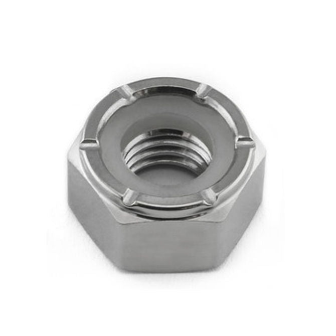 1047205 | NT032C-NI-AL (10 Pcs) --- Hexagonal Nuts - 5-40 UNC - 3.18mm - - 6.35 mm Nylon Insert - Aluminium Nut