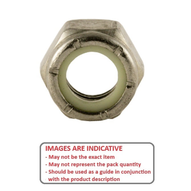 1047206 | NT032C-NI-CS (50 Pcs) --- Hexagonal Nuts - 5-40 UNC - 3.18mm - 3.7x6.4 mm Nylon Insert - Steel - Plated Nut