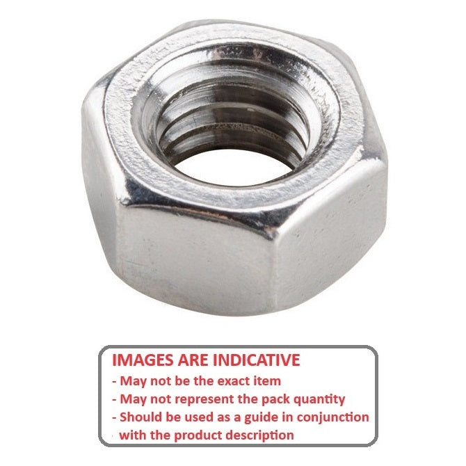 1126882 | NT222W-HX-S4 (25 Pcs) --- Hexagonal Nuts - 7/8-9 BSW - 22.23mm - 19.05x33.34 mm Full - Stainless Steel 304 Similar to A2, 18-8 HRB80 Nut