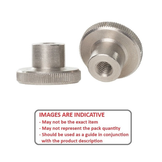 1072147 | NT064C-TH2512-S3 --- Thumb Nuts - 1/4-20 UNC - 6.35mm - 19.1x6.35 mm Basic - Stainless Steel 303/304 Similar to A2, 18-8 HRB80 Nut