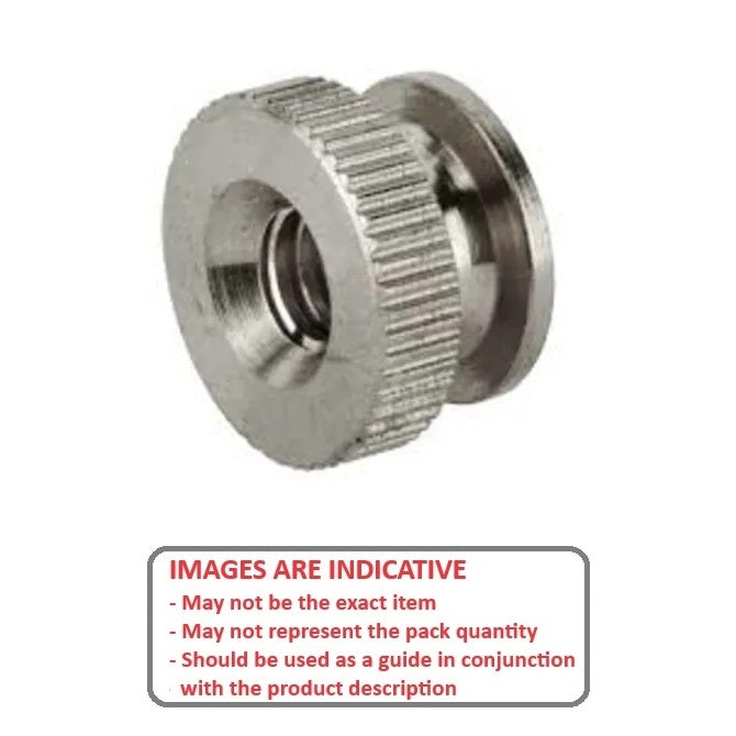 1049760 | NT035C-THC-S3 --- Thumb Nuts - 6-32 UNC - 3.5mm - 7.1x3.18 mm Collared - Stainless Steel 303 Similar to A2, 304, 18-8 Nut