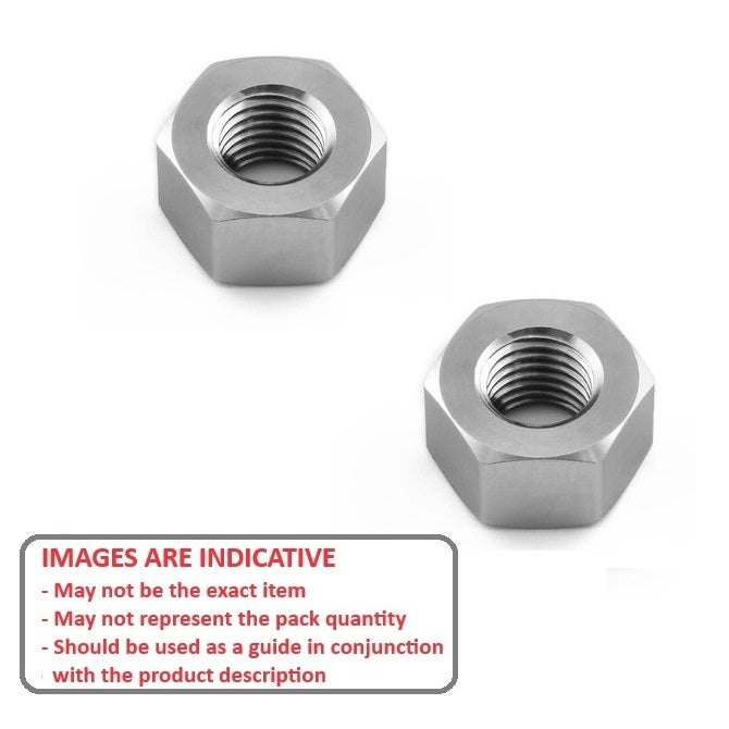 1096235 | NT120M-HX-T5 (1000 Pcs) --- Hexagonal Nuts - M12 - 12x1.75mm - 10.6x19 mm Full - Titanium Ti-Gr-5 - 6AL-4V Nut
