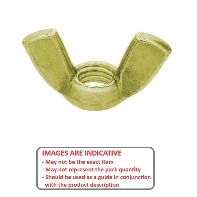 1050823 | NT039W-WG-BR (200 Pcs) --- Wing Nuts - 5/32-32 BSW - 3.969mm - - - - - Brass Nut