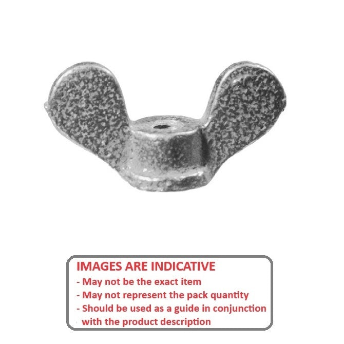 1072524 | NT064C-WB-MI (55 Pcs) --- Wing Nuts - 1/4-20 UNC - 6.35mm - 28.57x11.09 mm Malleable Iron - Iron Nut
