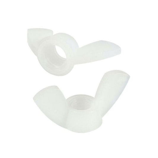 Wing Nuts - M5 -5x0.8mm- 16x10 mm - Natural Nylon 6.6
