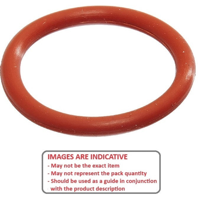 1043738 | OR-00300-150-S70-R (100 Pcs) --- Silicone Rubber O-Rings - 3x1.5 mm - Red - Silicone Rubber O-Ring