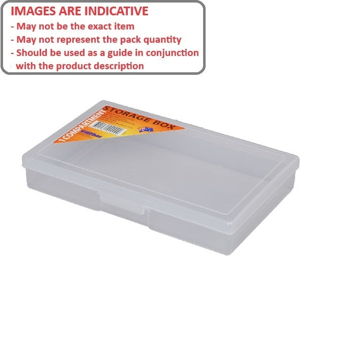 1036341 | 1H-031 --- Clear Plastic Parts Boxes - Number of Compartments 1 - 185x115 mm