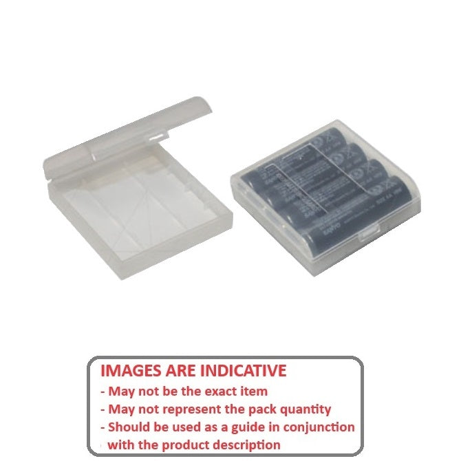 1223746 | PBC1 (35 Pcs) --- Accessories Hobby - Plastic Carry Case for up to 4 x AA Batteries Master Brand - Secure storage for spare batteries. Battery Holders - Plastic