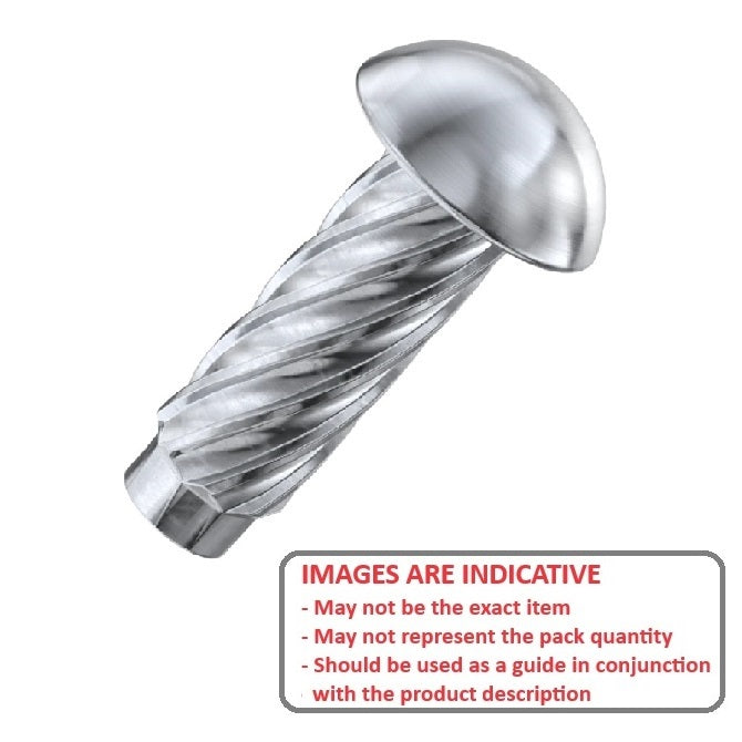 1040514 | HDP021-06R-S4 (5 Pcs) --- Hammer Drive Pins - 2.1x6.3x2.18 mm Round Head Stainless Steel - Stainless Steel Pin