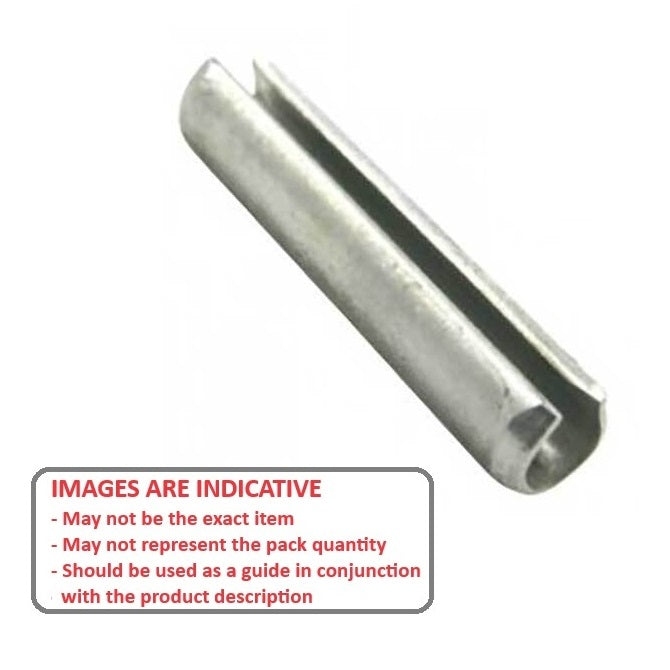 1081585 | RP080-0280-Z (125 Pcs) --- Roll Pins - 8x28x8.8 mm - Spring Steel Zinc Plated