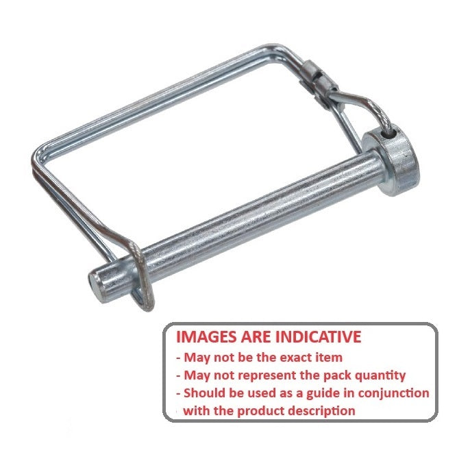 1073255 | LYP-Q2-064-064-S4 (2 Pcs) --- Wire Lock Lynch Pins - 6.35x63.5x2.3 mm Double Wire - Stainless Steel 304 Similar to A2, 18-8 HRB80 Pin