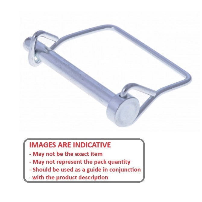 1078403 | LYP-Q1-079-089-CZ --- Wire Lock Lynch Pins - 7.94x88.9x3 mm Single Wire - Carbon Steel Spring Wire Zinc Plated Pin