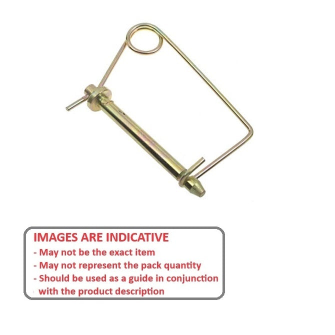 1073094 | LYP-T1-064-051-CZ (25 Pcs) --- Wire Lock Lynch Pins - 6.35x50.8x2.3 mm Single Wire - Carbon Steel Spring Wire Zinc Plated Pin