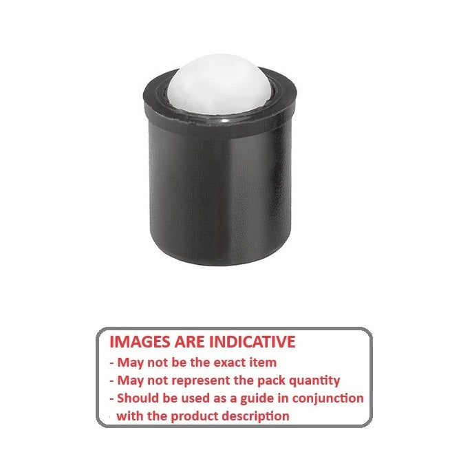 1060298 | PLBP-050-060-PP-007 --- Ball Push Fit Plungers - 5x6 mm - 4 N Plastic Body - Plastic Plunger