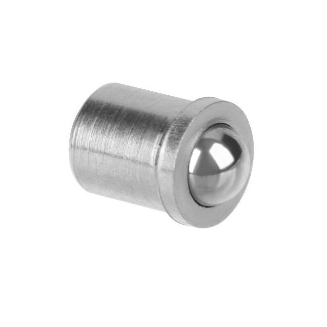 1051574 | PLBP-040-050-S3-007 --- Ball Push Fit Plungers - 4.00 - Machined - 5 mm - 3 N Stainless Body - Stainless Steel 400 Series Hardened Plunger