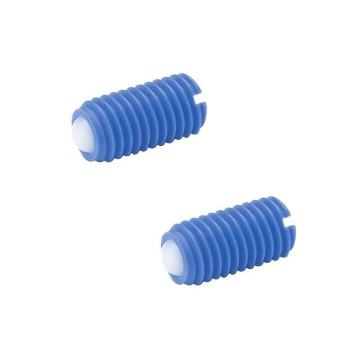 1071625 | PLBT-064C-135-AN-011 (5 Pcs) --- Ball Threaded Plungers - 1/4-20 UNC - 6.35mm - 13.5 mm - 4.5 N Acetal Body - Acetal with Nylon Ball Plunger