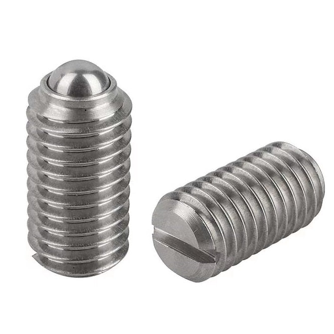 1044751 | PLBT-030M-080-S3-005 (20 Pcs) --- Ball Threaded Plungers - M3 - 3x0.5mm - 8 mm - 2 N Stainless Body - Stainless Steel 303 Similar to A2, 304, 18-8 Plunger