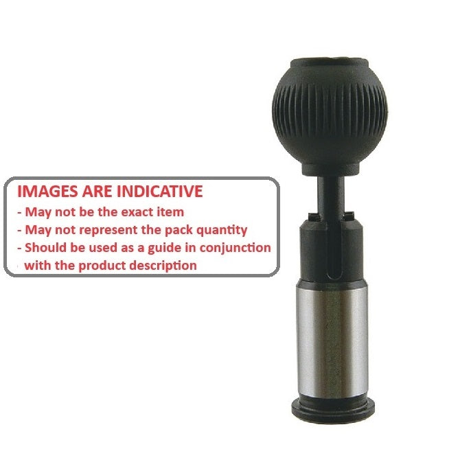 1113378 | PLI-P-100-250-19-LSP-BG --- Indexing Precision Plungers - 16x31 mm - 1.5 N Ball Grip - Steel Plunger
