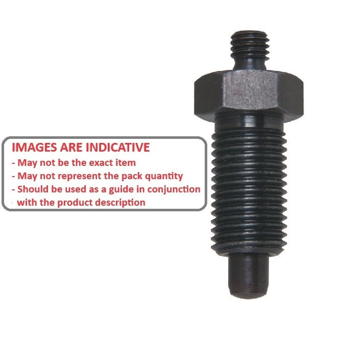 1087340 | PLIT-050-095F-00-SH-C --- Indexing Plungers - 3/8-24 UNF - 9.53mm - 17 mm - 0.7 N Non Locking - Steel Plunger
