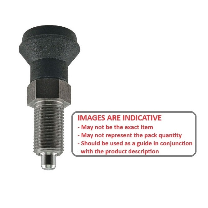 1081826 | PLIT-040-080-100-39-KP-S3 --- Indexing Pull Knob Plungers - M8 Fine - 8x1mm - 38.5 mm - 0.6 N Stainless and Plastic - Stainless Steel 303 Similar to A2, 304, 18-8 Plunger