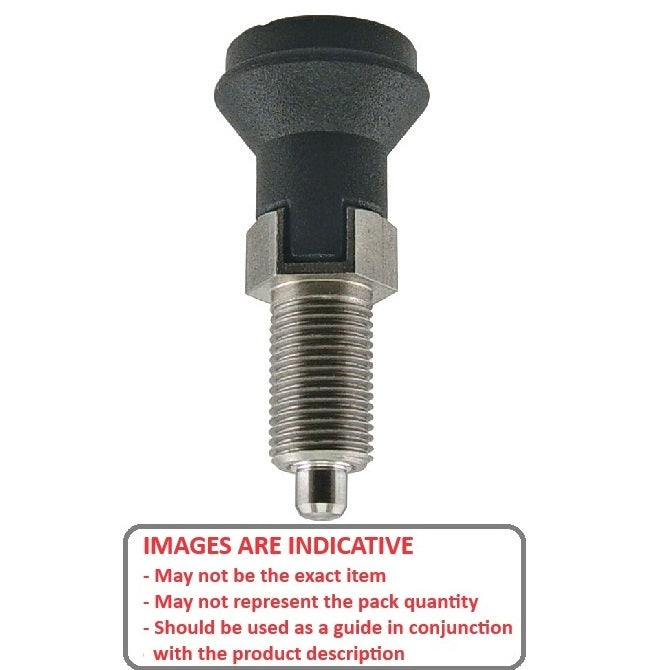 1067840 | PLIT-030-060-075-32-LKP-S3 --- Indexing Pull Knob Plungers - M6 Fine - 6x0.75mm - 31.5 mm - 0.5 N Stainless and Plastic - Stainless Steel 303 Similar to A2, 304, 18-8 Plunger