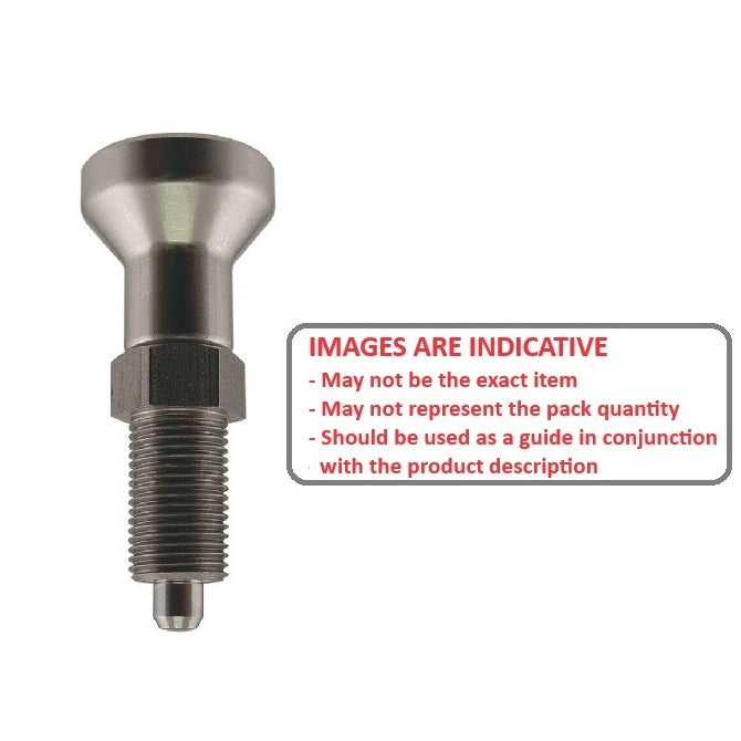 1081989 | PLIT-040-080-100-43-KP-S3F --- Indexing Pull Knob Plungers - M8 Fine - 8x1mm - 43 mm - 2.7 N - Stainless Steel 303 Similar to A2, 304, 18-8 Plunger