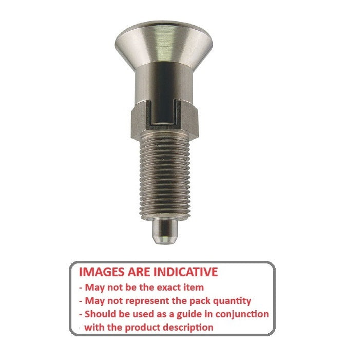 1081992 | PLIT-040-080-100-43-LKP-S3F --- Indexing Pull Knob Plungers - M8 Fine - 8x1mm - 43 mm - 2.7 N - Stainless Steel 303 Similar to A2, 304, 18-8 Plunger