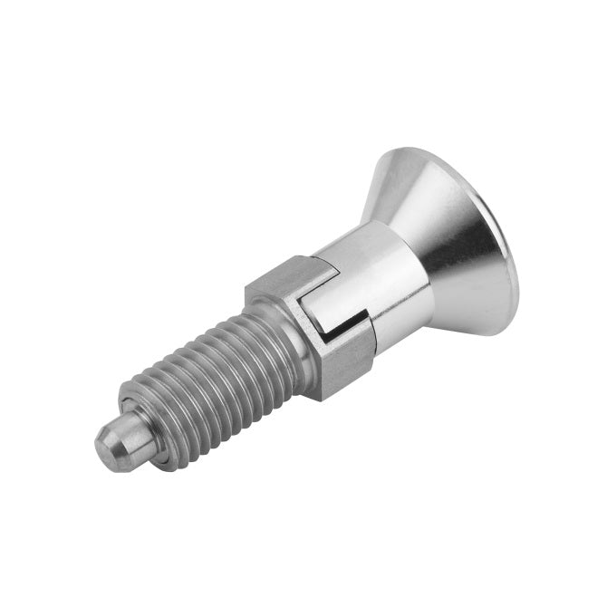 1081992 | PLIT-040-080-100-43-LKP-S3F --- Indexing Pull Knob Plungers - M8 Fine - 8x1mm - 43 mm - 2.7 N - Stainless Steel 303 Similar to A2, 304, 18-8 Plunger