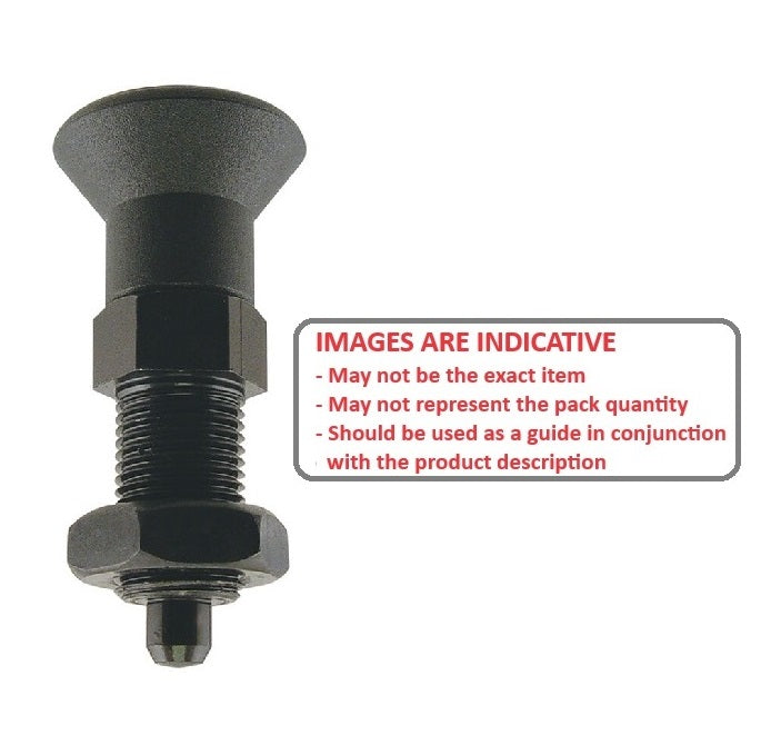 1081826 | PLIT-040-080-100-39-KPN-C --- Indexing Pull Knob Plungers - M8 Fine - 8x1mm - 38.5 mm - 2.7 N - Steel Plunger