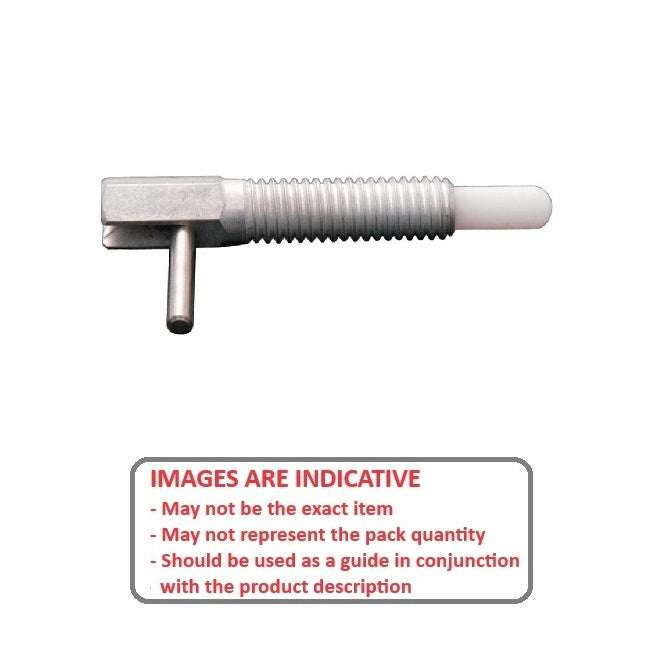 1085854 | PLST-095C-159-HLACL-006 (250 Pcs) --- Spring Plungers - 3/8-16 UNC - 9.53mm - 15.9 mm - 1.1 N L Handle - Steel Body with Acetal Plunger