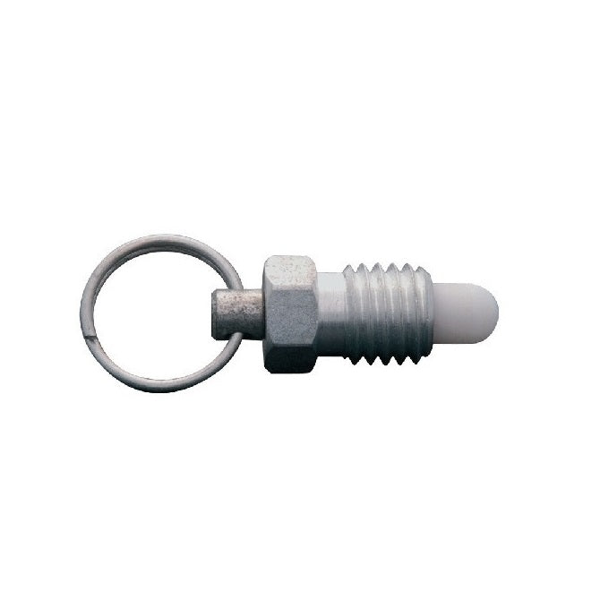 Spring Plungers - 1/4-20 UNC - 6.35mm - 6.4 mm - 2.2 N Pull Ring - Stainless Steel Body with Acetal
