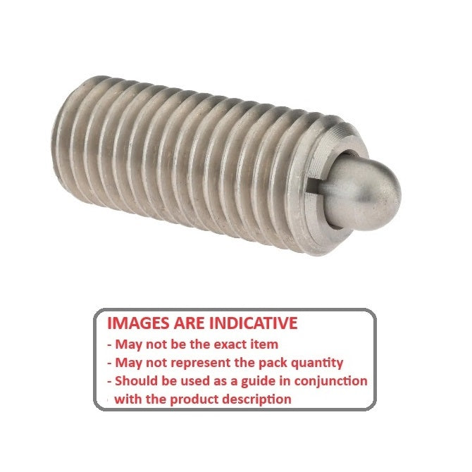 1049976 | PLST-035C-135-S3-007 --- Spring Plungers - 6-32 UNC - 3.5mm - 13.5 mm - 2.2 N No Handle - Stainless Steel Plunger
