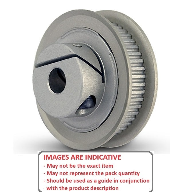 1143052 | P-MXL-032-064FF-AL-E-064 --- Inch Timing Pulleys - 32 tooth - 6.4x6.35 mm 2.032mm Pitch MXL - Aluminium Pulley