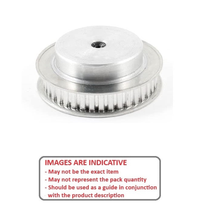 1150908 | P-050A-040-100FF-AL-N-080 --- Metric Timing Pulleys - 40 tooth - 10x8 mm 5mm Pitch - Aluminium Pulley