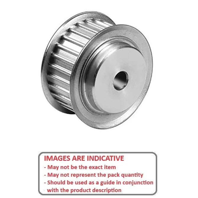 1135907 | P-050A-027-100FF-AL-N-080 --- Metric Timing Pulleys - 27 tooth - 10x8 mm 5mm Pitch - Aluminium Pulley