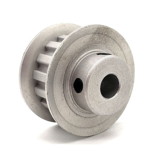 1125896 | P-050H-022-090FF-AL-G-100K --- Metric Timing Pulleys - 22 tooth - 9x10 mm 3mm Pitch - Aluminium Pulley