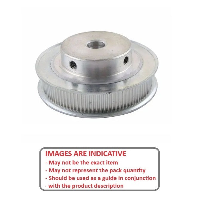 1155566 | P-020G-045-030FF-AL-G-060 --- Metric Timing Pulleys - 45 tooth - 3x6 mm 2mm Pitch - Aluminium Pulley