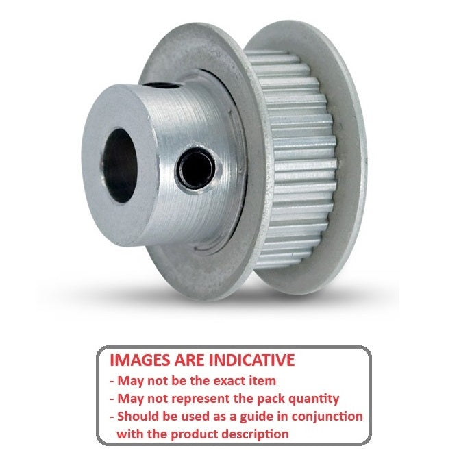 1121435 | P-MXL-020-064FF-AL-G-040 --- Inch Timing Pulleys - 20 tooth - 6.4x4 mm 2.032mm Pitch MXL - Aluminium Pulley