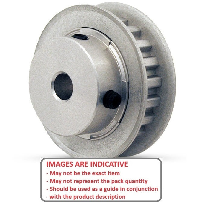 1147057 | P-MXL-036-064FF-AL-G-064 --- Inch Timing Pulleys - 36 tooth - 6.4x6.35 mm 2.032mm Pitch MXL - Aluminium Pulley