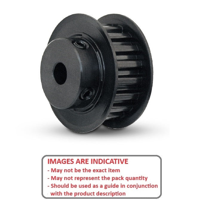 1090133 | P-L9-010-127FF-SB-G-095 --- Inch Timing Pulleys - 10 tooth - 12.7x9.525 mm 9.525mm Pitch L - Steel - Black Oxide Pulley