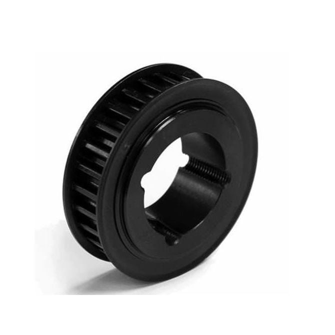 1116841 | P-L9-018-191FF-SB-T1008 --- Inch Timing Pulleys - 18 tooth - 19.1 mm - Determined by Taperlock Series Series 9.525mm Pitch L - Steel - Black Oxide Pulley
