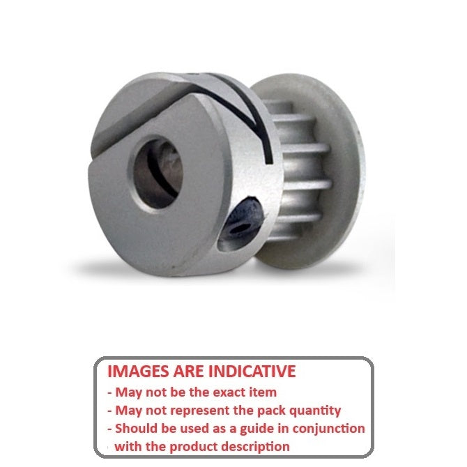 1106716 | P-020G-015-060FH-AL-E-048 --- Metric Timing Pulleys - 15 tooth - 6x4.763 mm 2.000mm Pitch - Aluminium