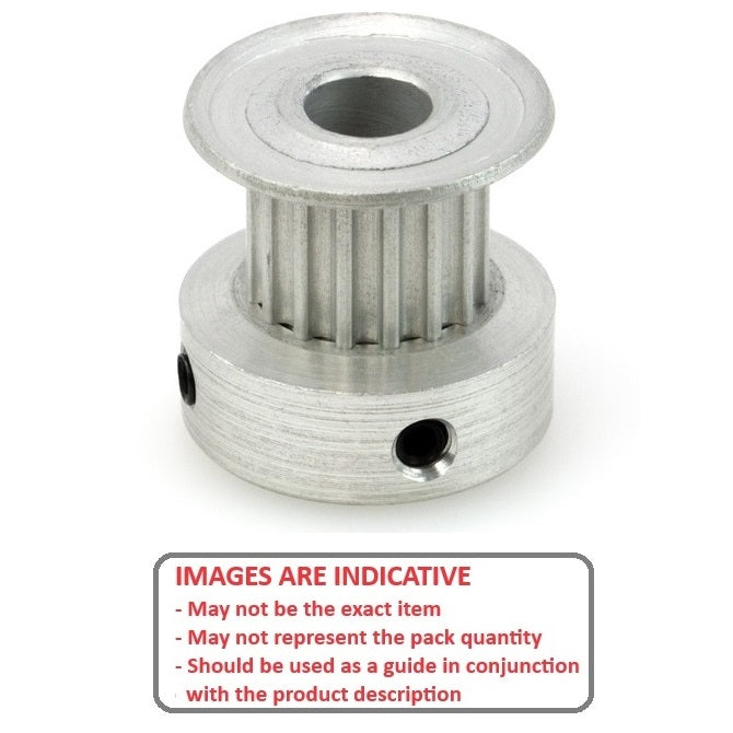 1112083 | P-MXL-016-064FH-AL-G-040 --- Inch Timing Pulleys - 16 tooth - 6.4x4 mm 2.032mm Pitch MXL - Aluminium Pulley