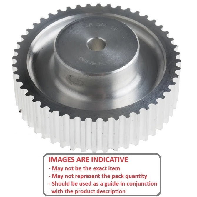 1158407 | P-100T-048-500P-AL-N-160 --- Metric Timing Pulleys - 48 tooth - 50x16 mm 10mm Pitch - Aluminium Pulley