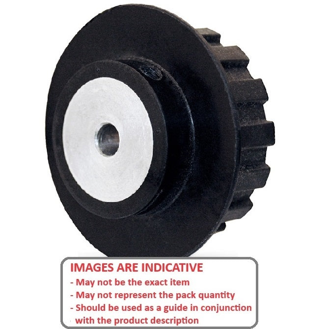 1106777 | P-40D-015-060SF-PA-N-040 --- Inch Timing Pulleys - 15 tooth - 6.4x4 mm 2.073mm Pitch 40DP - Acetal Pulley