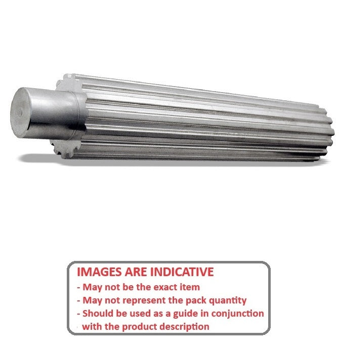 1099206 | P-L9-012-200A --- Inch Timing Stock Pulleys - 12 tooth - 200x36.4 mm 9.525mm Pitch L - Aluminium Pulley