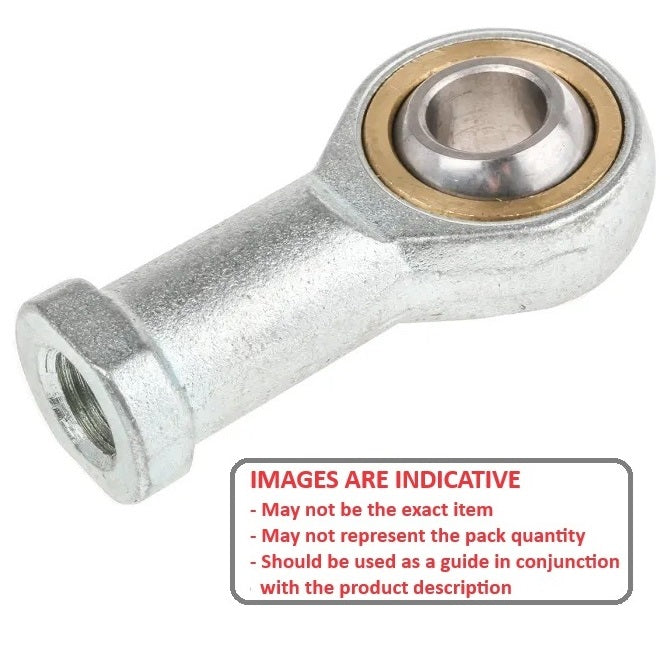 1053904 | REF-040-R-CB --- Female Rod Ends - 4x31 mm - M4x0.7 Right - Bronze Lined Steel Rod End