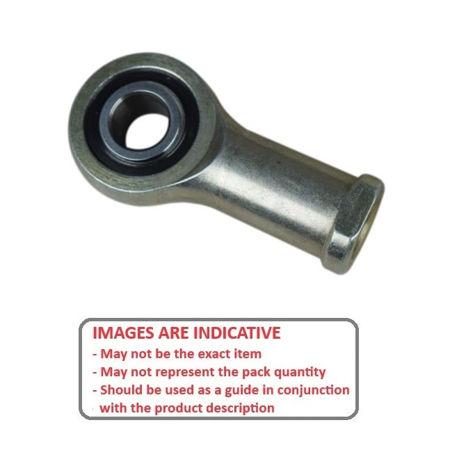 1072755 | REF-064-L-CN --- Female Rod Ends - 6.35x33.32 mm - 1/4-28 UNF Left - Steel with Nylon Raceway Rod End