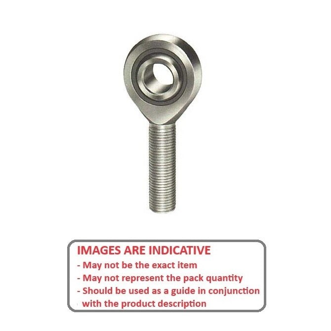 1073067 | REM-064-L-CN --- Male Rod Ends - 6.35x49.2 mm - 1/4-28 UNF Left - Steel with Nylon Raceway Rod End